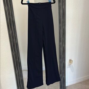 fashion nova navy blue pleated dress pants